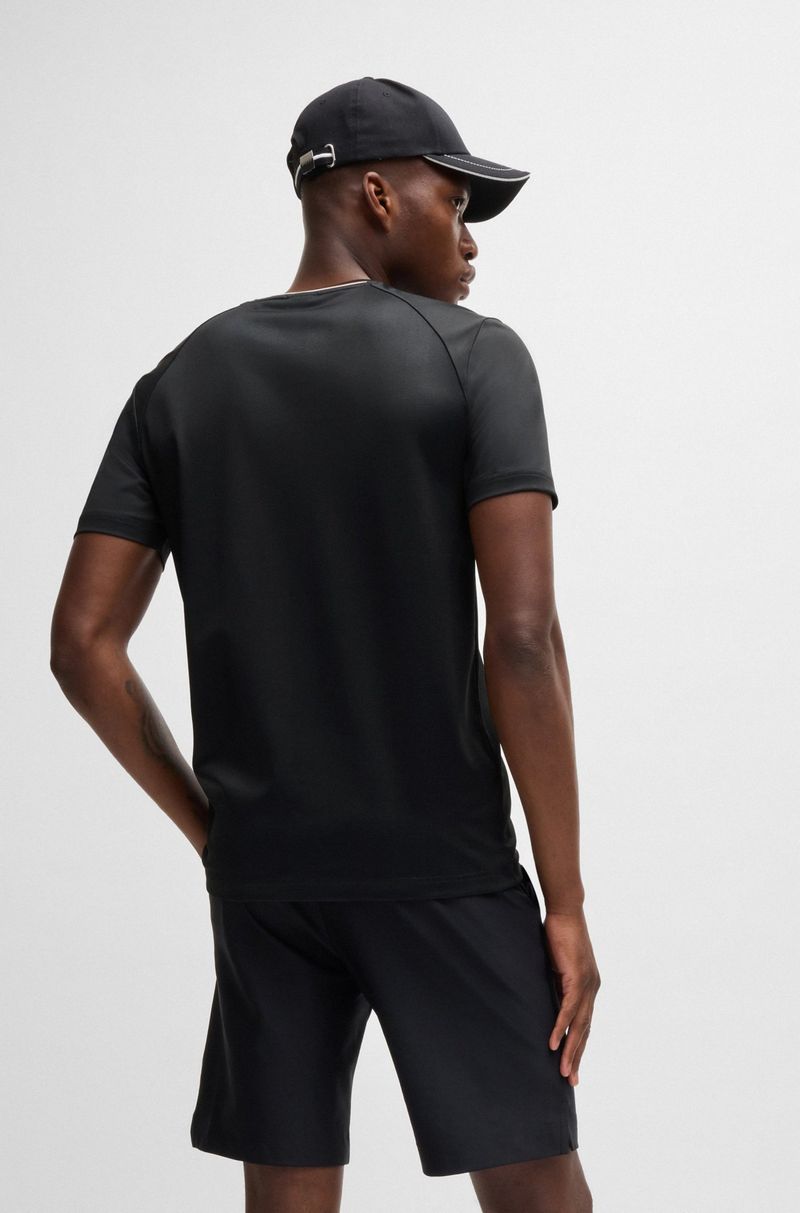 Camiseta Slim Fit Com Tecido Texturizado De Riscas