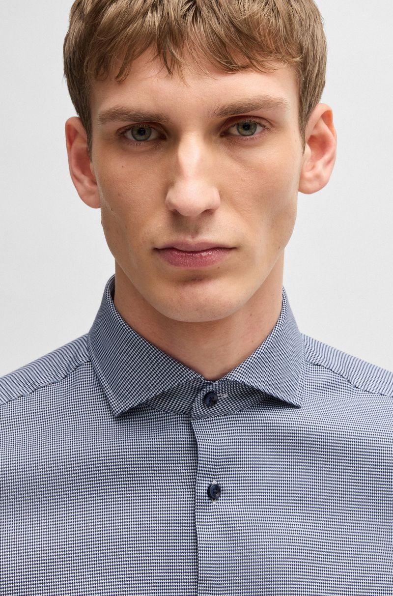 Camisa Regular Fit Em Algodão Estruturado