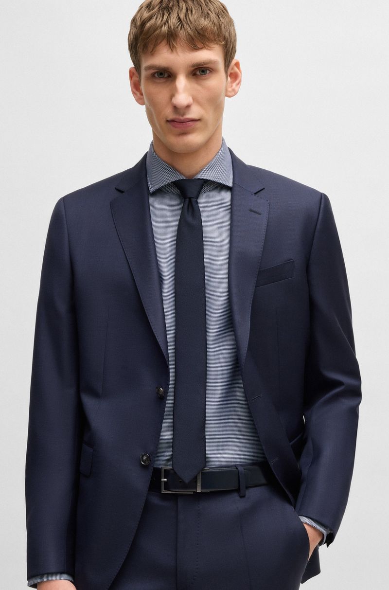 Camisa Regular Fit Em Algodão Estruturado