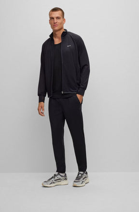 Calças Tracksuit Com Bainha Fechada Em Tecido Stretch Ativo Preta