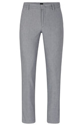 Calças Chino Slim-Fit Com Micro Padrão E Acabamento Escovado