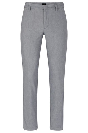 Calças Chino Slim-Fit Com Micro Padrão E Acabamento Escovado