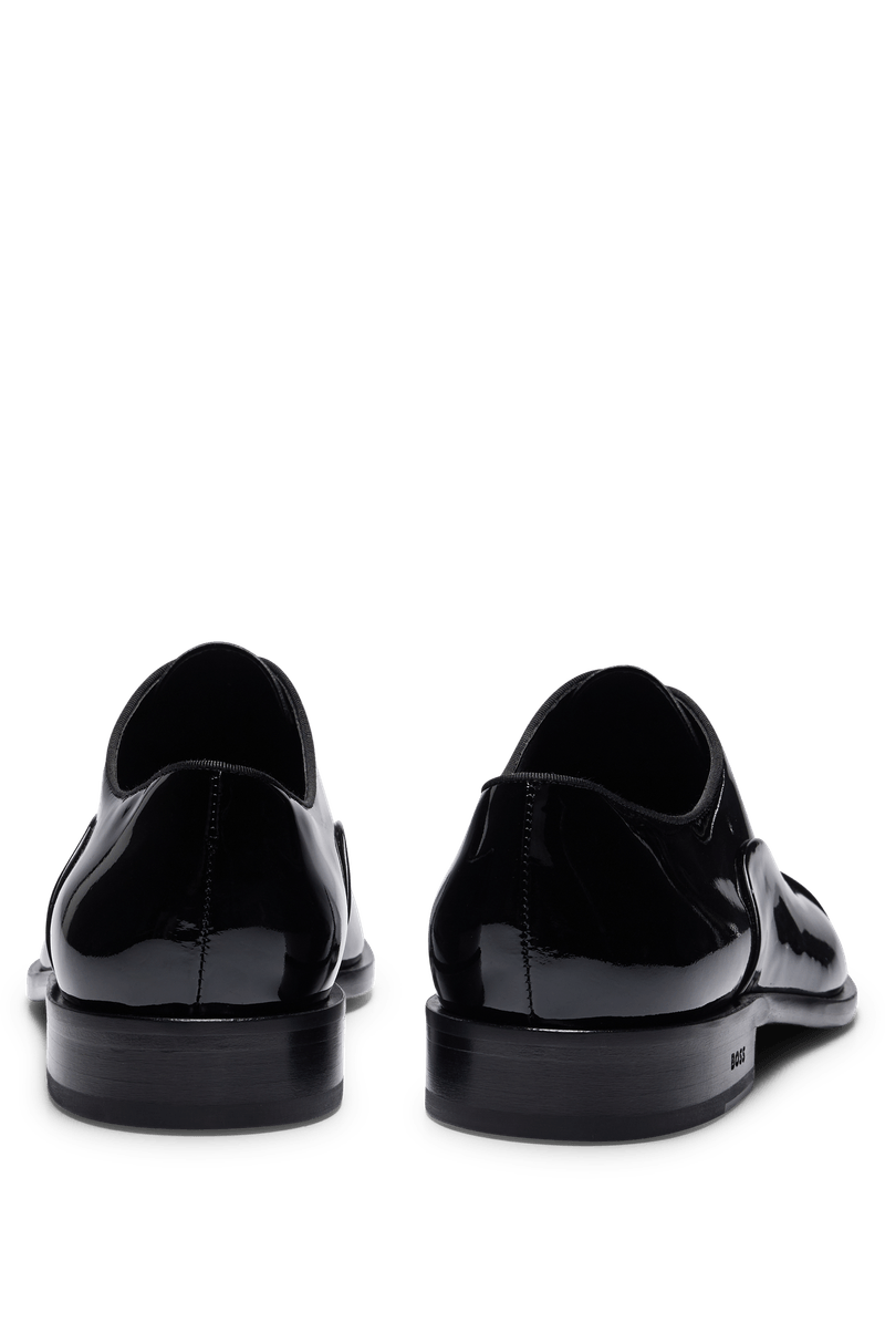 Sapatos Oxford Preto Italiano Em Couro Envernizado