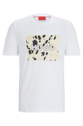 Camiseta de Algodão com Logo Estampado