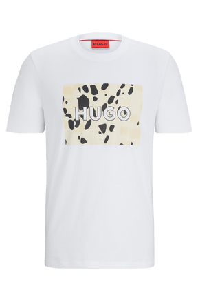 Camiseta de Algodão com Logo Estampado