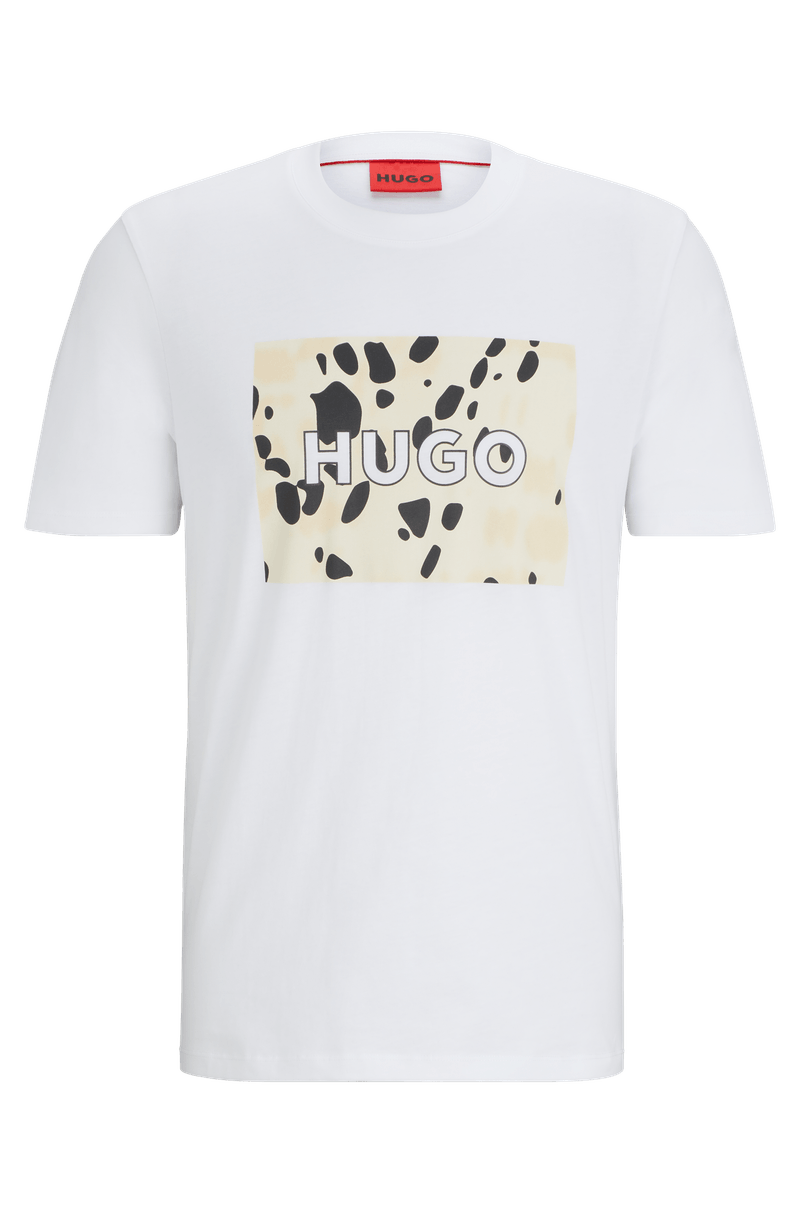 Camiseta de Algodão com Logo Estampado