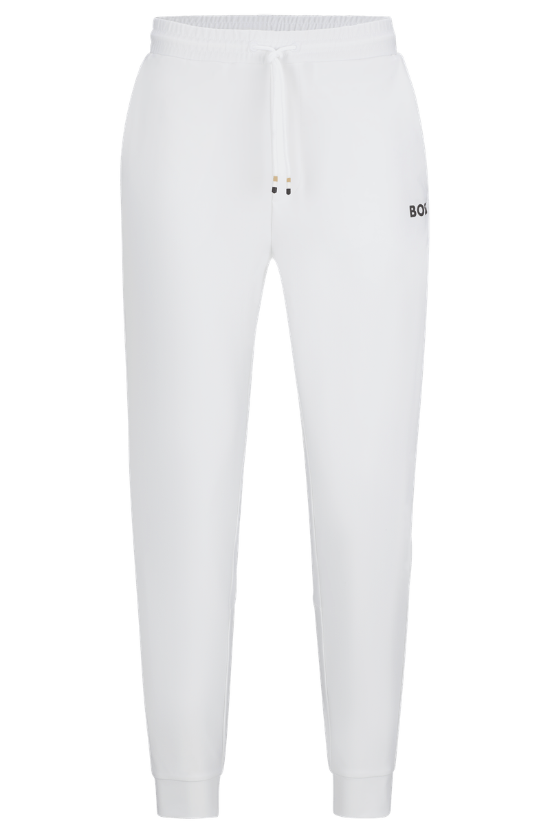 Calça De Moletom Com Fita Contrastante E Marca