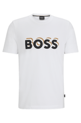 Camiseta De Jersey De Algodão Com Logo
