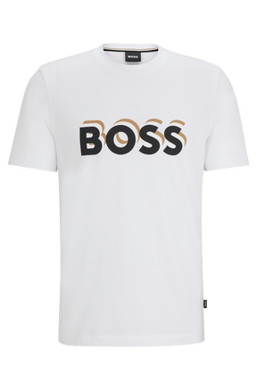 Camiseta De Jersey De Algodão Com Logo