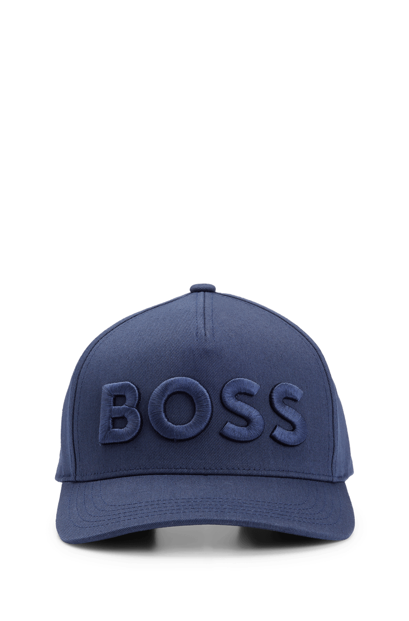 Boné De Algodão-Twill Com Logo Bordado Em 3D