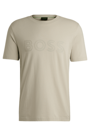 Camiseta De Algodão De Corte Regular Com Arte De Logo