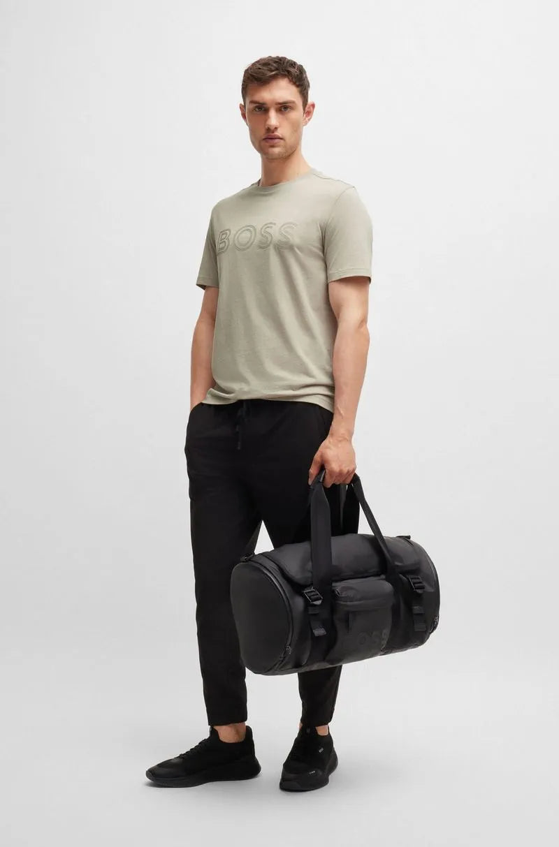 Camiseta De Algodão De Corte Regular Com Arte De Logo