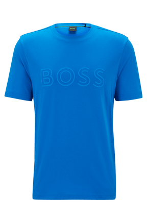 Camiseta De Algodão De Corte Regular Com Arte De Logo