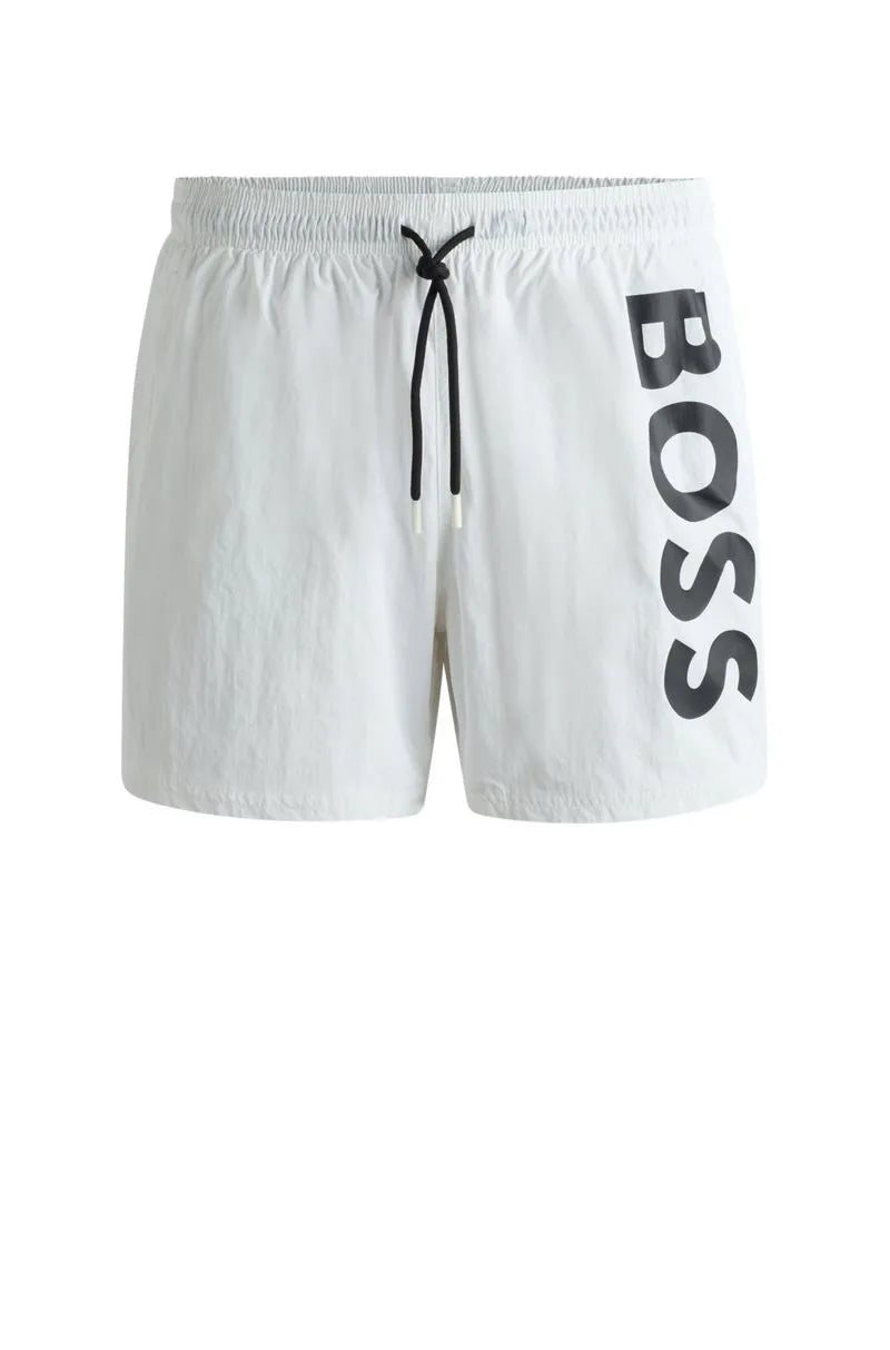 Shorts De Banho Forrados Com Logo Estampado