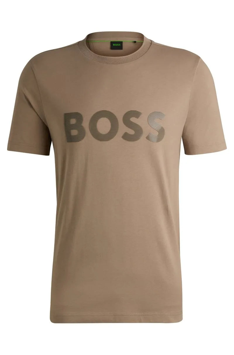 Camiseta De Algodão Com Logo Espelhado
