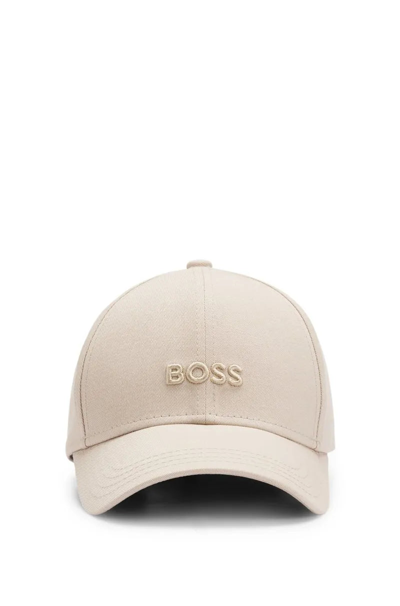 Boné Em Sarja De Algodão Com Logo Bordado