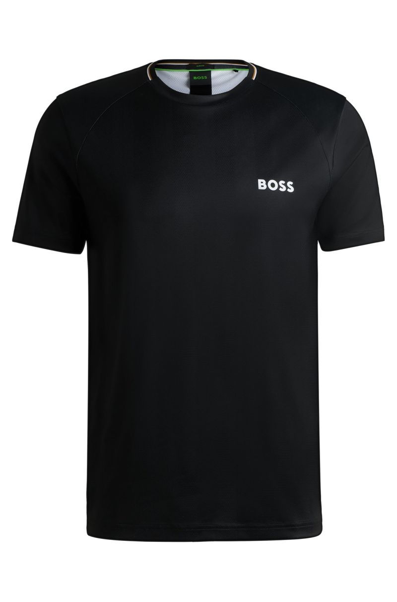 Camiseta Slim Fit Com Tecido Texturizado De Riscas