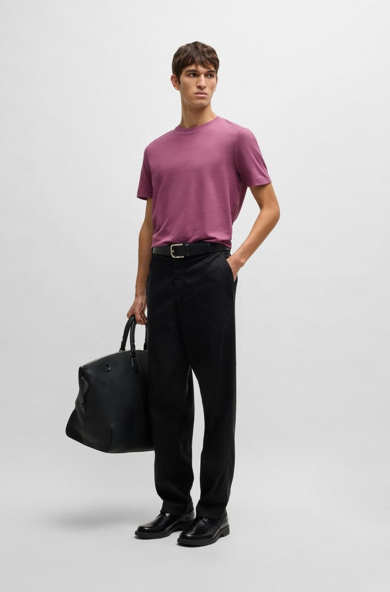 Camiseta Em Algodão Com Padrão Jacquard De Bolhas