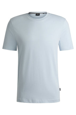 Camiseta De Algodão Jersey Com Logo Em Borracha