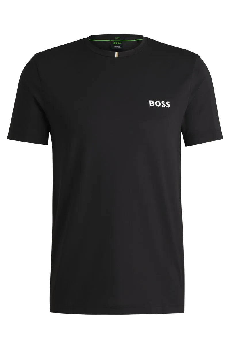 Camiseta Ativa Boss X Matteo Berrettini De Piqué Drenante De Humidade