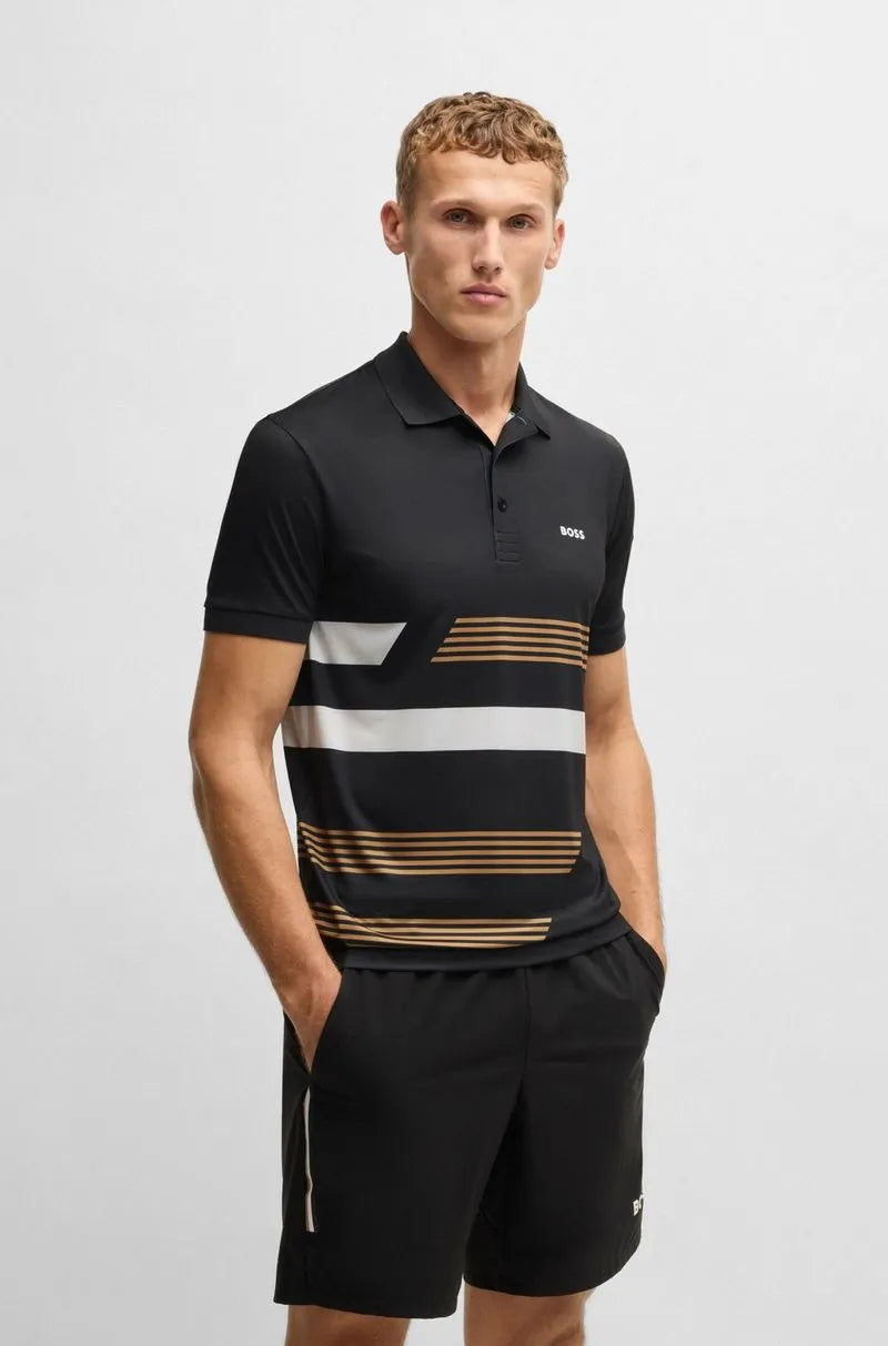 Polo Paddy De Jersey Elástico Com Riscas