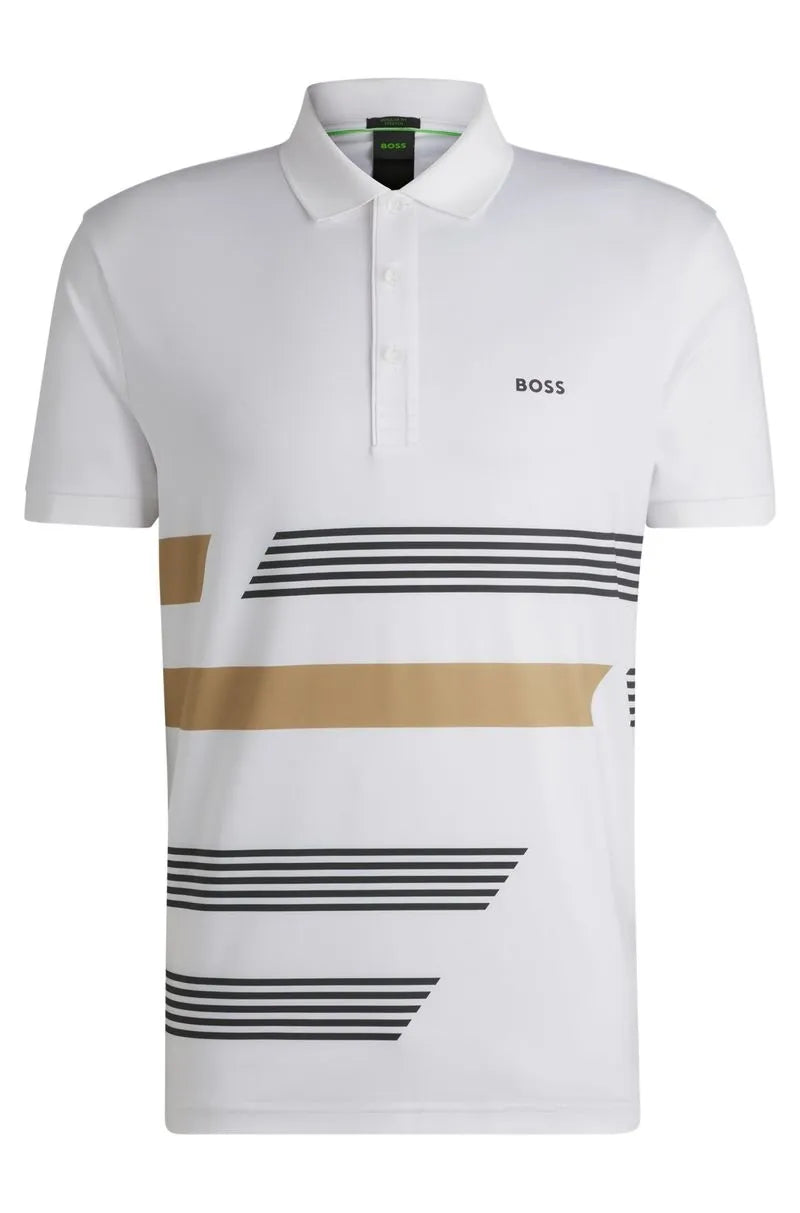 Polo Paddy De Jersey Elástico Com Riscas