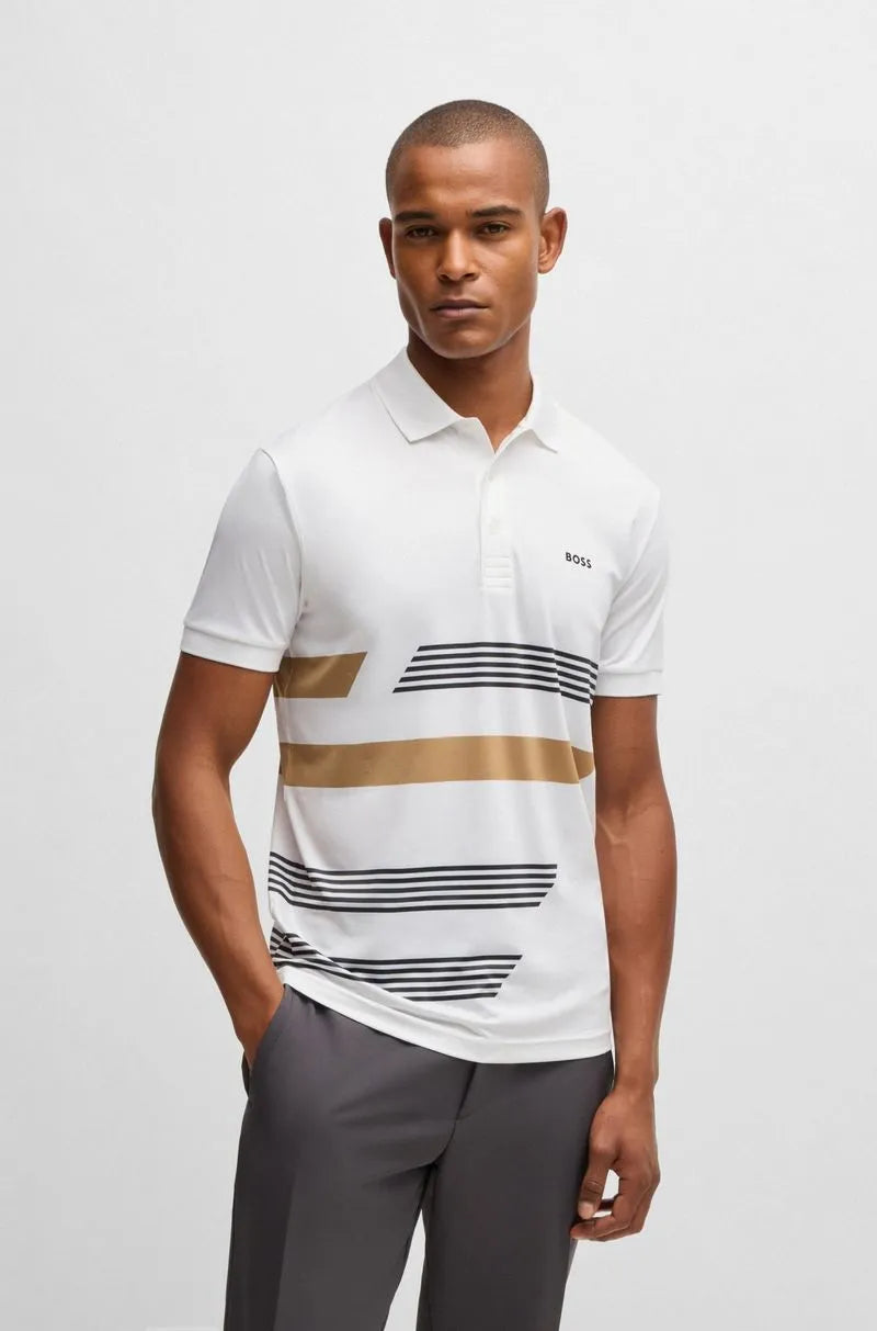 Polo Paddy De Jersey Elástico Com Riscas
