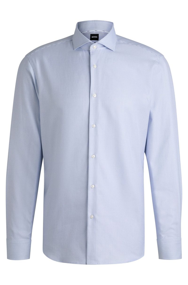 Camisa Regular De Algodão Estruturado