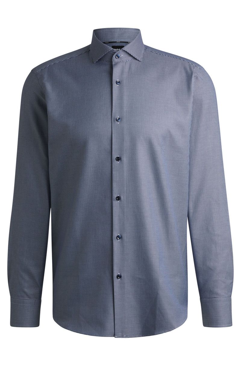 Camisa Regular Fit Em Algodão Estruturado