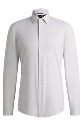 Camisa Slim De Jersey Elástico Para Desempenho Microestruturado