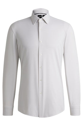 Camisa Slim De Jersey Elástico Para Desempenho Microestruturado