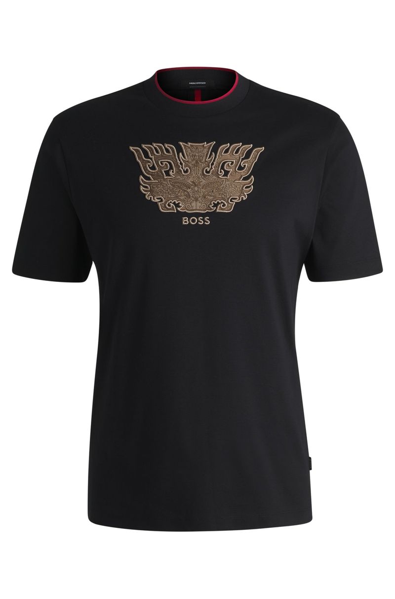 Camiseta Com Bordado Taotie