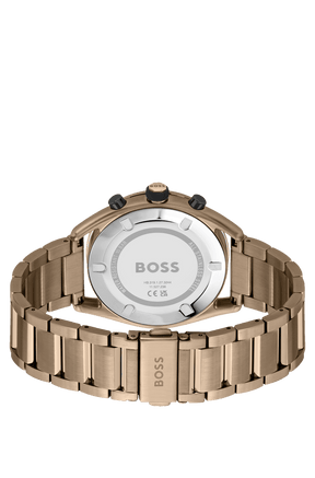 Relógio Cronógrafo Dourado Com Pulseira De Elos